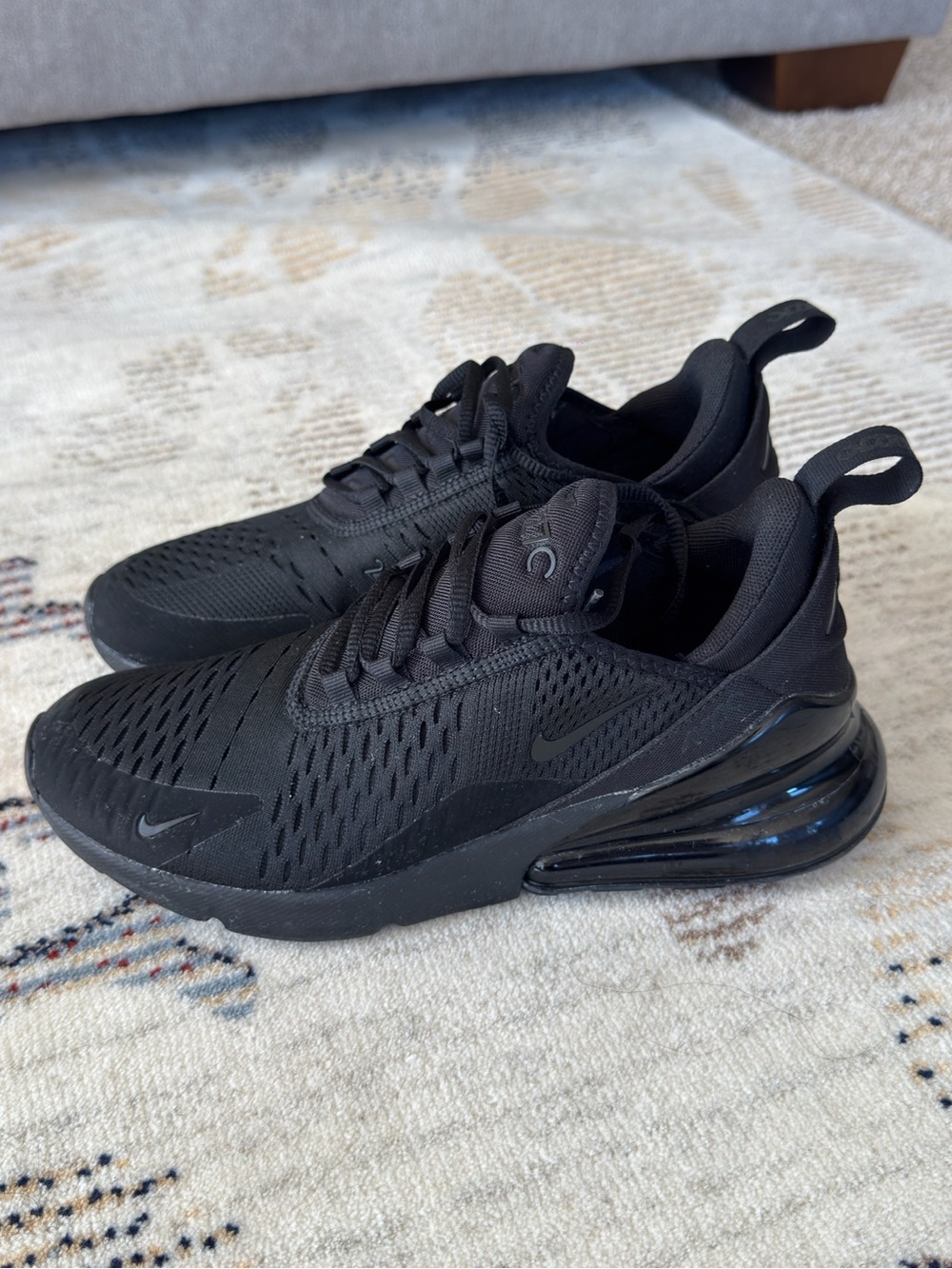 Nike Women’s Air Max 270 — All Black Knit Sneakers